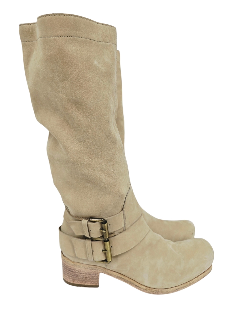 Vic Matie Snip Toe Harness Slip On Boots Cream 38